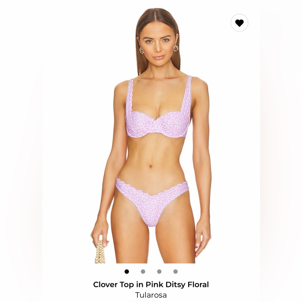 Tularosa Pink Floral Scalloped Bikini